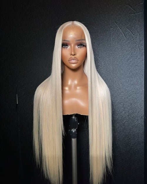 13x6 Transparent Frontal Lace Wig | Premium Platinum Luxe